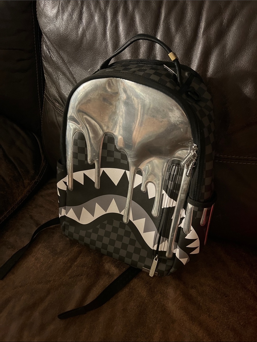 🔥Sprayground platinum drips Designer backpack Rare